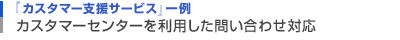 『カスタマー支援サービス』一例　カスタマーセンターを利用した問い合わせ対応